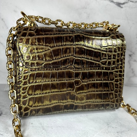 Louis Vuitton Alligator Twist Bag PM Mini Monogram Crossbody Gold Crocodile LV - Picture 3 of 16